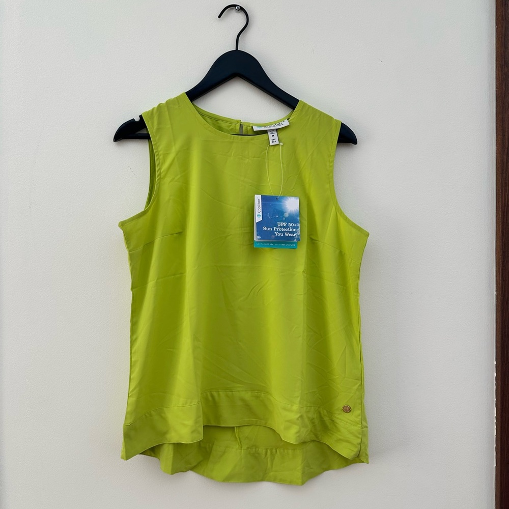 Coolibar St. Tropez Swing Sleeveless Tank Top in Vibrant Green